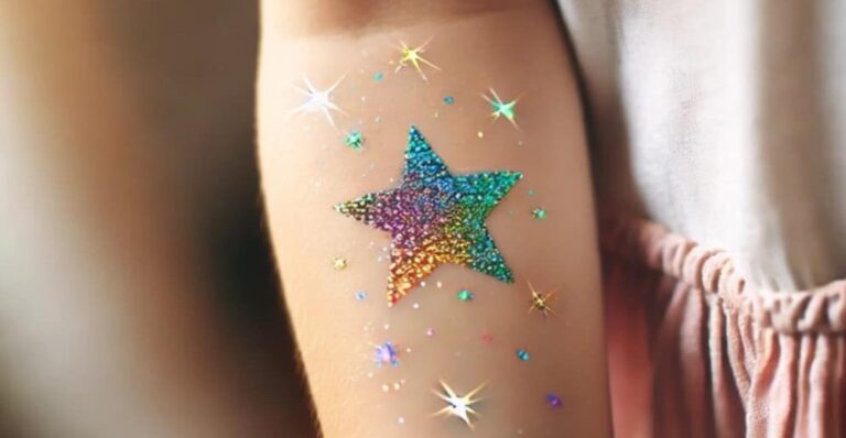 ✨ Brokatowe tatuaże